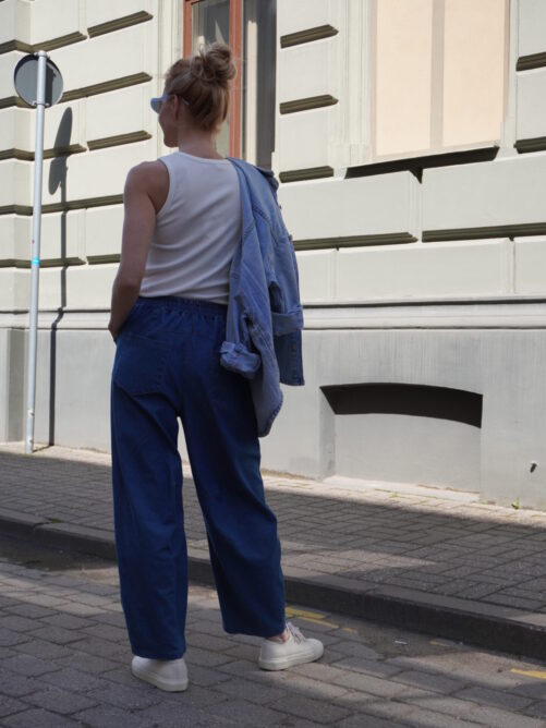 Balloonlõikelised denim püksid - Image 2