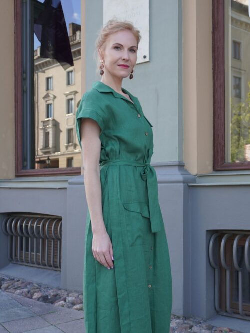 Roheline linane kleit - Image 3