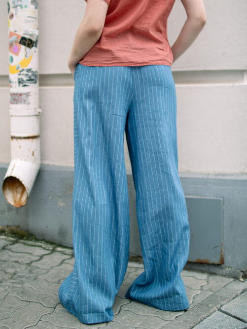 Triibulised puuvillased püksid - Image 3