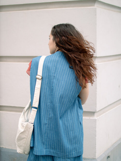 Triibuline puuvillane vest - Image 3
