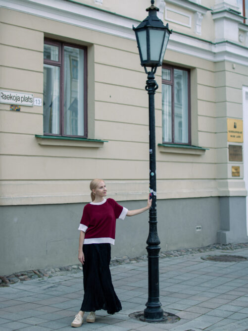 Punane kootud pluus - Image 4