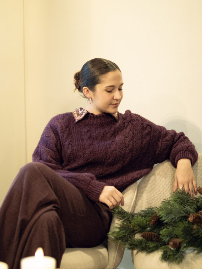 Ploomililla mohäärisegune kampsun