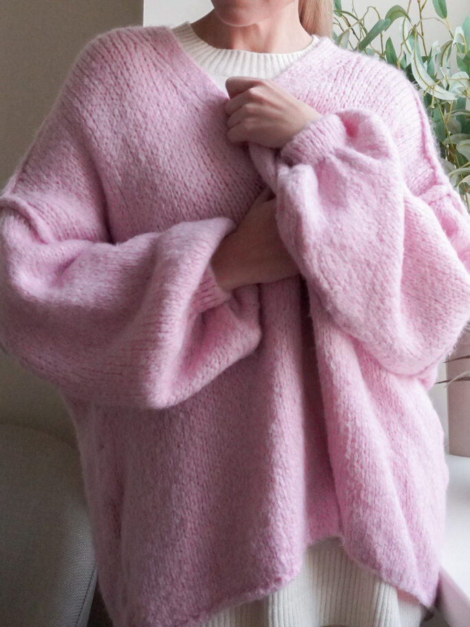 Avar mohäärisegune villane kardigan