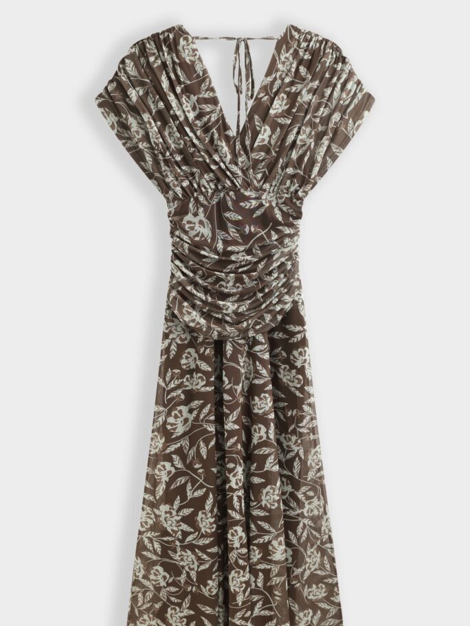 Kirju pruunikas kleit